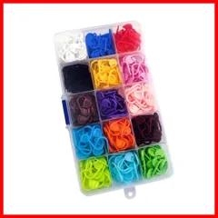 編み物用品 編み物ツール 縫製工芸 かぎ針編み マーカーホルダー カラフル 段数リング ステッチマーカー おしゃれピン 安全ピン 編み物マーカー 編み物マーカー 手芸 300枚セット15色 DIY 編み物 工具 段数マーカー 携帯に便利 MOCOXYKLXY