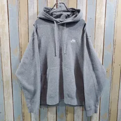 6-197☆ナイキ☆スウェットパーカー☆ワンポイント刺繍ロゴ☆アーム太め☆XLサイズ