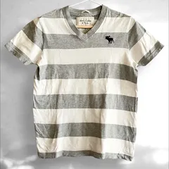 Abercrombie&Fitch アバクロンビー&フィッチ　ボーダー半袖シャツ　古着　カジュアル　アメカジ　太ボーダー　Sサイズ　/G