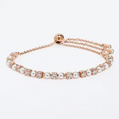スワロフスキー SWAROVSKI ブレスレット Matrix Tennis マトリックス クリスタルパール クリア ローズゴールド 5729506 ジュエリー アクセサリー