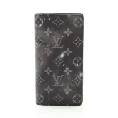 ルイ・ヴィトン LOUIS VUITTON 二つ折り長財布 ポルトフォイユ ブラザ NM モノグラムギャラクシー M63871 ブラックギャラクシー PVCコーティングキャンバス ポルトフォイユ・ブラザ メンズ Used A
