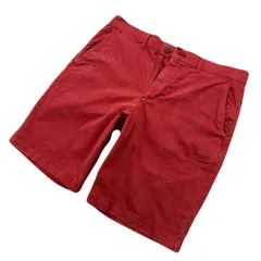 ギャップ ショートパンツ ショーツ 短パン レッド 赤 メンズ W34 【膝上丈♪ すっきりとした印象♪ 】 GAP ●Ja8564