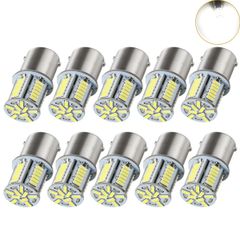 HooMoo S25 LED シングル 24V ホワイト トラック サイドマーカー マーカー球 バックランプ 39連 G18 （BA15s）P21W ピン角180° 防水 爆光 バス トラック ダンプ 船舶 重機 10個入り