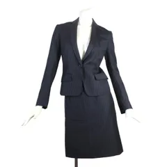 10【美品】ザ スーツカンパニー シー スカートスーツ 上36 下40 ブラック 黒 7号 S ALPE SOLIVO SUPER110's 秋冬春 ★美品★送料無料★