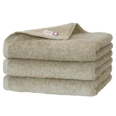 【新着商品】3枚セット フェイスタオル with やわらか 認定 吸水 速乾 今治タオル 部屋干し 綿100％ ブルーム 日本製 (グレージュ)