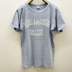 【物流センター】 中古 Champion | チャンピオン 半袖Ｔシャツ 美品！チャンピオン 70?80年代 88/12 後期バータグ カイロアメリカンカレッジプリント ビンテージＴシャツ  アッシュブルー 杢ブルー SM ブルー 【906】
