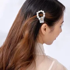 新品 ヘアバレッタ パール 前髪ピン 髪飾り キラキラ ヘアアクセサリー ヘアピン おしゃれ 大人 1個 リーフ ヘアークリップ レディース 結婚式 パーティー 入学式 お呼ばれ 卒業式 ゴールド