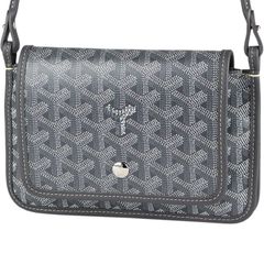 GOYARD/ゴヤール　プリュメ ポーチウォレット（ショルダーバッグ/ショルダーポーチ/ショルダーウォレット）　ゴヤールディンキャンバス×シュヴロッシュカーフスキン　グレー　PLUMETPMLTY51CL51P【未使用品】