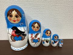 マトリョーシカ（５個組）「冬の訪れ」