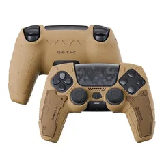 G.S.TAC PS5コントローラーカバー シリコン製 ソフト スキンケース プレイステーション5 コントローラー対応 PS5コントローラーカバー シール付け 保護カバー 保護ケース 耐衝撃 簡単装着 滑り止め ほこり防止 PS5保護カバー カッコいい 彼