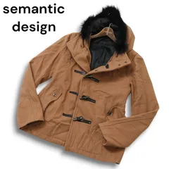 semantic design セマンティック デザイン 秋冬 リアル ファー ウール★ ダッフル コート Sz.LL メンズのサムネイル