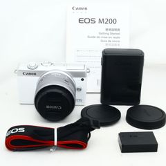 Canon ミラーレス一眼カメラ EOS M200 標準ズームキット ホワイト