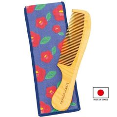 つげ櫛 美麗椿 手付きくし 小 携帯袋付き TB-710 日本製 つげの櫛 つげぐし コーム 国産 つげくし ツゲ櫛 髪 つや 潤い メール便
