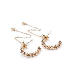 LASY SUSAN レイジースーザン ピアス K10 ゴールド ダイヤモンド チャーム チェーン フープ