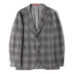 ISAIA イザイア ジャケット サイズ:48 UNITED ARROWS 別注 タータンチェック カシゴラ混 ウール アンゴラ 段返り3B アンコン テーラードジャケット グレー系 イタリア製 アウター ブレザー 上着【メンズ】のサムネイル