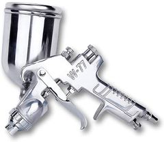 VICHE CATT Air Paint Spray Gun, Suction Feed W-77, Gravity Feed, Nozzle Diameter 2.0, 2.5, 3.0 mm, Tank Capacity 400 ml, Top-mounted, Stainless Steel, Painting Tool (3.0 mm Nozzle)