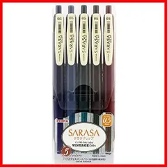 ゼブラ ジェルボールペン サラサクリップ 0.5 ビンテージ5色 JJ15-5C-VI