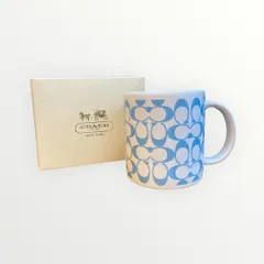新品未使用☆COACH コ－チ シグネチャー マグカップ　水色