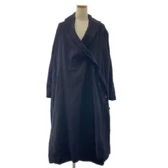 RICORRROBE / リコローブ | ウール パッチワーク ショールカラー オーバー コート / 総裏地 | S | ダークネイビー | レディース