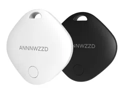 超軽量、2つの美しいキーリング付き キー、財布、スーツケース、バックパックなどを追跡する正確なリアルタイム位置情報 エアタグ(2個セット)Appleの「探す」に対応(iOS端末のみ)。紛失防止タグ ANNNWZZD