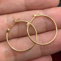 K18 フープピアス　 0.9g 直径約2cm 両耳