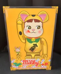 MEDICOMTOY BE@RBRICK 招き猫ペコちゃん 金運 金メッキ 100+400%のサムネイル