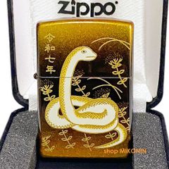 ZIPPO 2025年 令和7年 干支「巳」本金蒔絵 蛇 和柄 ジッポー 2LAC-SNAKE