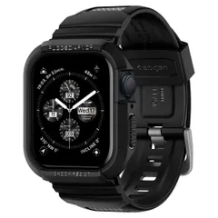 【特売】Spigen Apple Watch バンド 45mm | 44mm 一体型 ケース カバー 耐衝撃 PC TPU 二重構造 スポーツバンド 落下 衝撃 吸収 耐久性 傷防止 【 Series 9 / 8 / SE 2 /Series 7 / SE/S