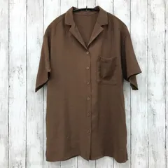 【 PAGE BOY 】オープンカラー半袖シャツ ブラウン フリーサイズ
