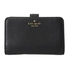 新品 ケイトスペード kate spade 2つ折り財布 MEDIUM COMPACT BIFOLD WALLET ブラック