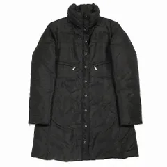 美品 MONCLER モンクレール 茶タグ ヴィンテージ BARI ロゴ総柄 ダウンコートアウター ブラック サイズ2 レディース 