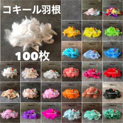 ❤️【FS羽 各色】100枚フラワー フェザー シャワー コキール ふわふわ 花吹雪 鳥の羽根 フラワーシャワー フラダンス レイ 撮影 小物 装飾