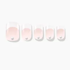 新品 FINGER SUIT「アモール」AMOUR スクエア フレンチ フィンガースーツ ネイルチップ 付け爪 白 ホワイト