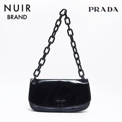 PRADA プラダ ショルダーバッグ チェーン ゴールド金具 エナメル 三角ロゴタグ