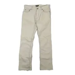 バーバリーブラックレーベル BURBERRY BLACK LABEL コーデュロイ パンツ スラックス ボタンフライ ボトムス 白 ホワイト 76 メンズYBA10 