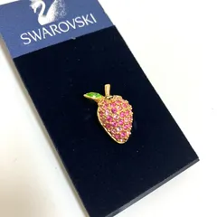 SWAROVSKI スワロフスキー ブローチ 苺 イチゴ ストロベリー Swarovski スワロフスキー-クリスタル・ストロベリー・ブローチ