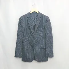 ◇ Θ UNITED ARROWS yユナイテッドアローズ ストライプ柄 長袖 テーラードジャケット サイズ44 ネイビー系 メンズ E  【1503060009710】