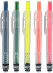 無印良品 ポリプロピレンノック式蛍光ペン　10本セット