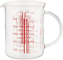 【特価セール】耐熱ガラス 計量カップ メジャーカップ 500ml iwaki(イワキ) 把手付き BTMC500T-R