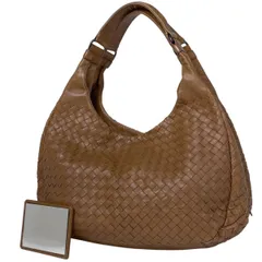 ボッテガヴェネタ BOTTEGAVENETA イントレチャート ハンドバッグ カンパーナ ワンショルダー ハンドバッグ レザー ブラウン 125787 レディース 【中古】