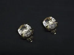 ■美品■ NINA RICCI ニナリッチ クリップ式 イヤリング アクセサリー レディース ゴールド系×クリア DK4262