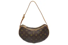 極美品 LOUIS VUITTON ルイヴィトン ワンショルダーバッグ ポシェットクロワッサン M51510 PVC ブラウン 中古 4b006017