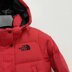 ノースフェイス　ロングダウン　レッド　美品
