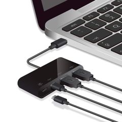 エレコム USBハブ USB Type c USB3.1Gen2 (Aメス2ポート/ Type-Cメス2ポート) バスパワー【PD対応】MacBook / iPad / Surface GO Pro 7 / Chromebook等 対応 ブラック U [単品]