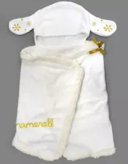 【中古】抱き枕カバー・シーツ・ブランケット シナモロール(羽) ホーリーナイトエンジェルフード付きブランケット 「サンリオキャラクターズ」 GiGO限定