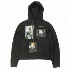 美品 20AW ニールバレット Neil Barrett THE ROCKSTAR GODS コラージュ デザインパッチ パーカー フーディー スウェット プルオーバー 裏毛 Hybrid  ハイブリッドシリーズ サイズXS ブラック メンズ/10/●B03のサムネイル