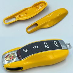 ワイケーショップ イエロー☆ポルシェ スマートキーカバー☆ キーケース キーホルダー 着せ替えマカン カイエン カレラ 911 ボクスター パナメーラ ykshopk