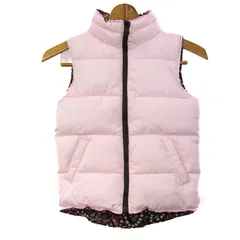 ギャップ KIDS ダウンベスト リバーシブル ジャケット アウター キッズ 女の子用 120サイズ ピンク GAP 【中古】