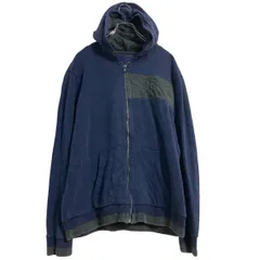 Calvin Klein ロゴスウェット パーカー L ネイビー カルバンクライン ジップアップ 裏起毛 古着卸 アメリカ仕入 a701-5087