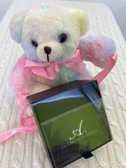 ♦再値下げしました♦AMOROSA　ダイヤモンドローズ・クマのぬいぐるみセット　レインボー　品質保証書付